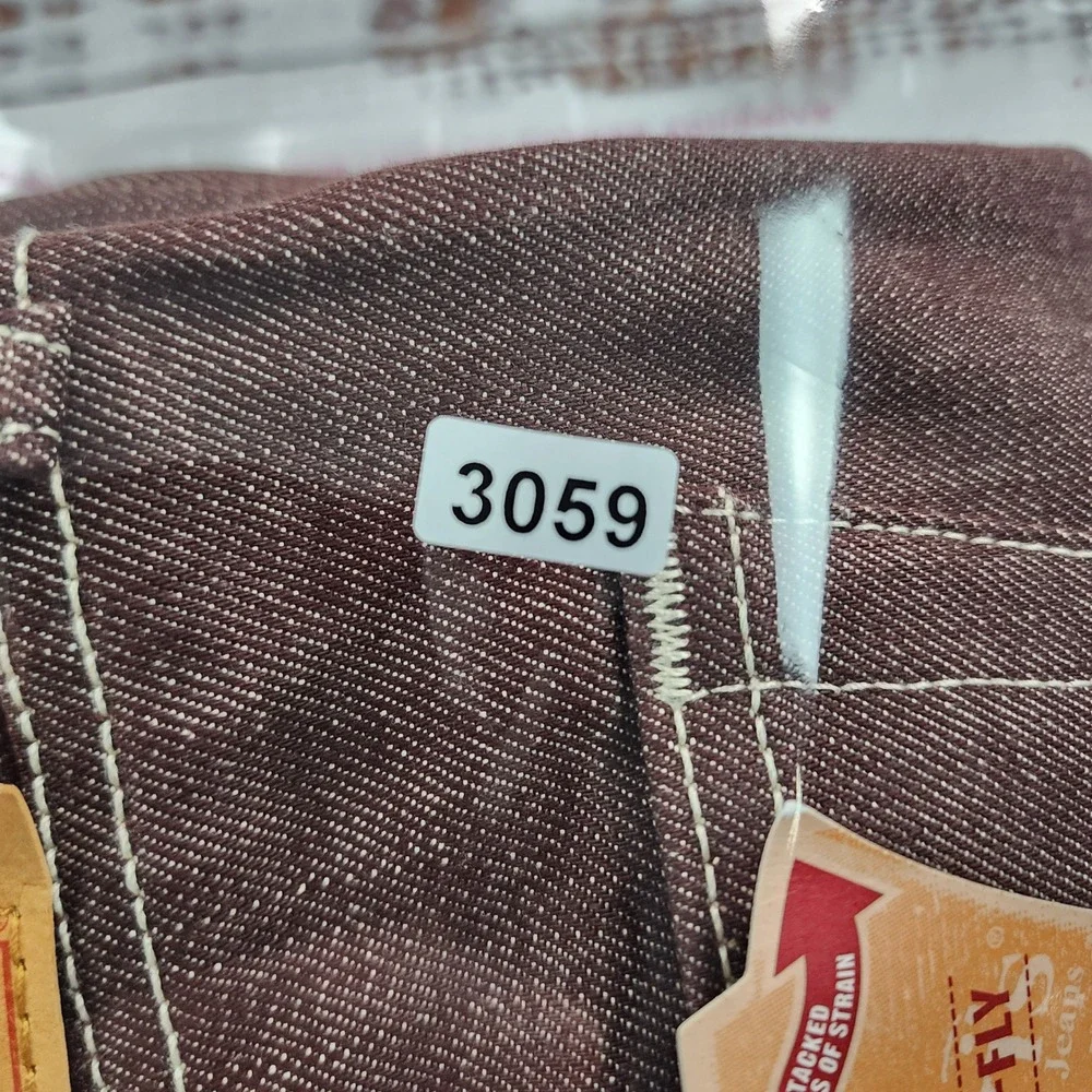 Levis 501 XX Shrink To Fit Jeans Mens 42x32 Burgundy Denim Button Fly NWT